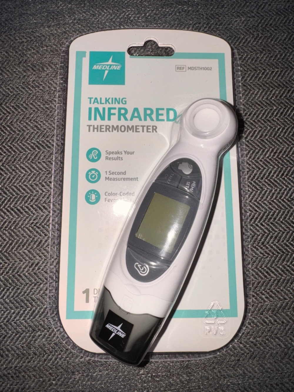 Medline White Talking Infrared Thermometer for Kids